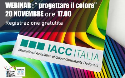20 novembre ore 17.00 webinar: il colore tra indagine e applicazione