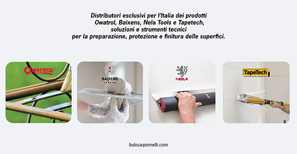Pennellificio Bulova: L’Eccellenza Italiana che Distribuisce Baixens, Owatrol, Nela Tools e TapeTech